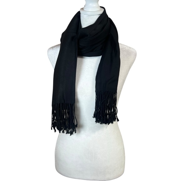 Jones New York 100% Viscose Silky Scarf Pashmina Shawl Lot Of 3 Red Black Cream - Picture 2 of 9